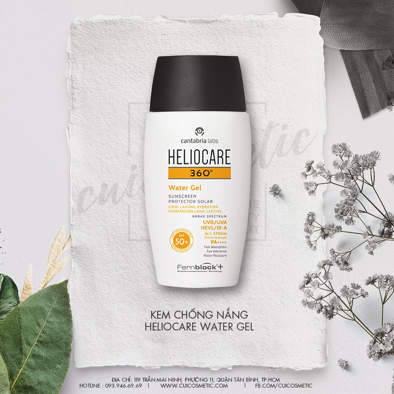 Review kem chống nắng Heliocare 360 Water Gel 1