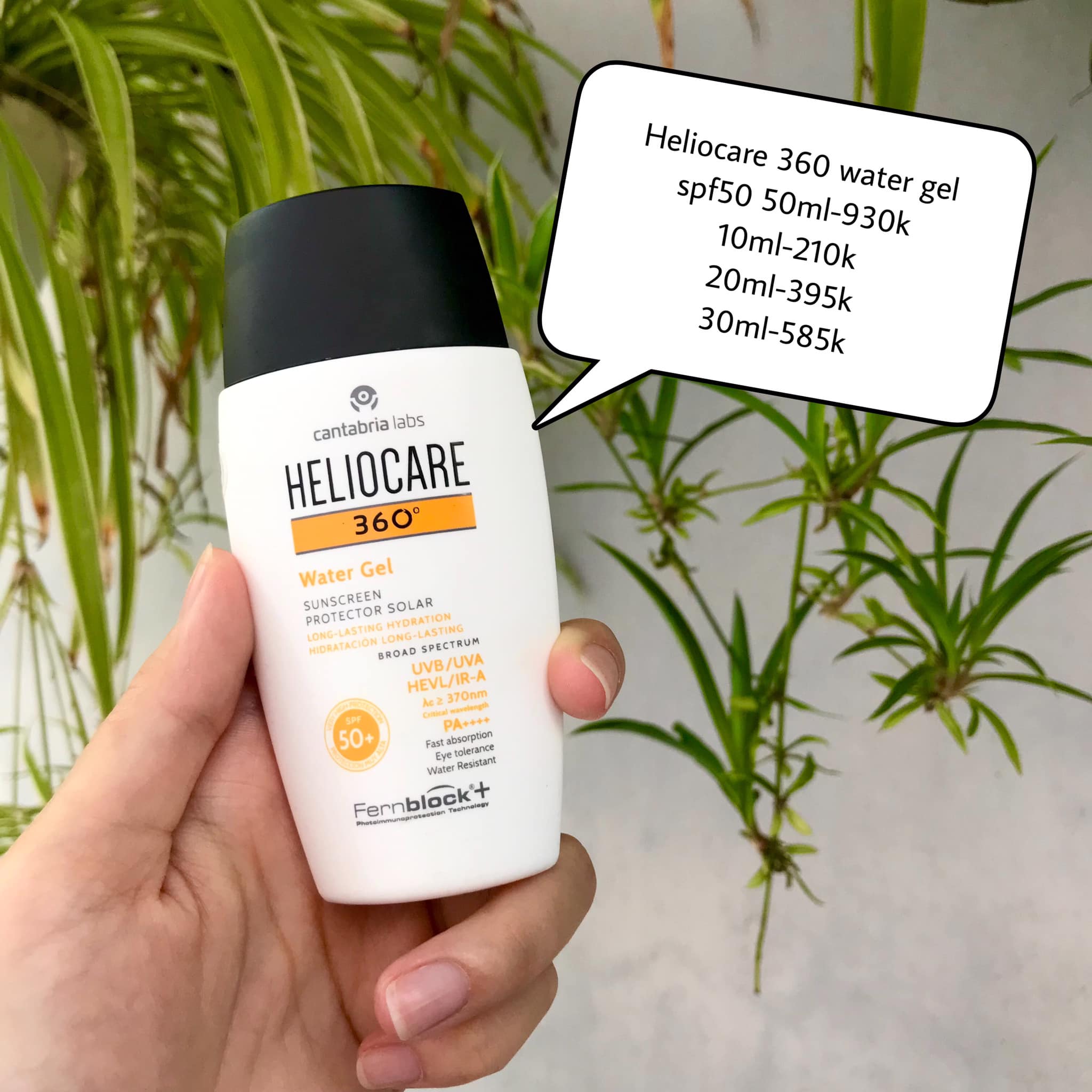 Review kem chống nắng Heliocare 360 Water Gel 2